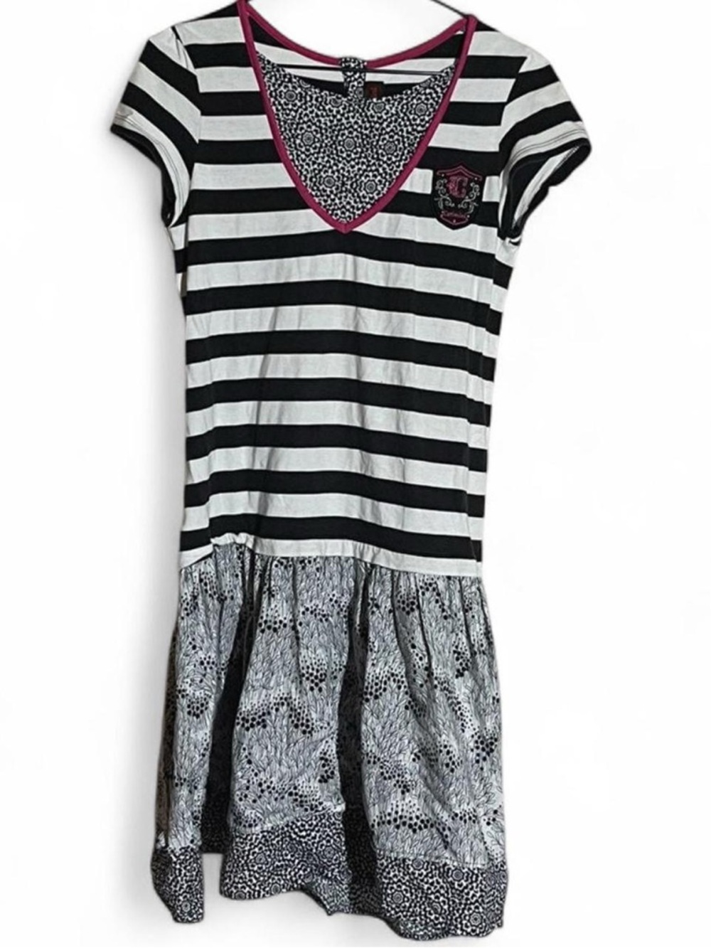 Vintage French Catimini Preppy Drop Waist Midi Dress teen preteen girls XL 16